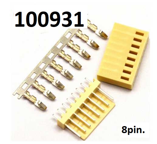 Konektor MOLEX 8 pin, rozte 2,54 mm (samice + samec + pin) - Kliknutm na obrzek zavete