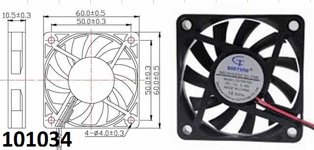 Ventiltor 60x60x25 - 12V - 3. vodi - Kliknutm na obrzek zavete