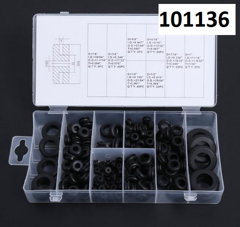 Prchodka do plechu, guma sortiment 2-17 mm, 8 rozmr, box - Kliknutm na obrzek zavete