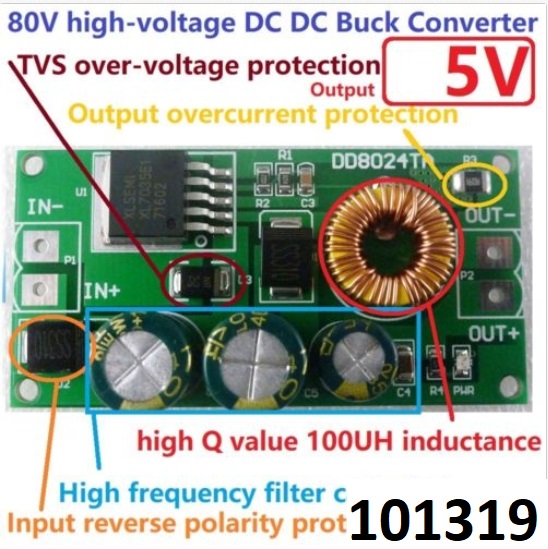 Mni step DOWN DC 14-80V na 5V - Kliknutm na obrzek zavete