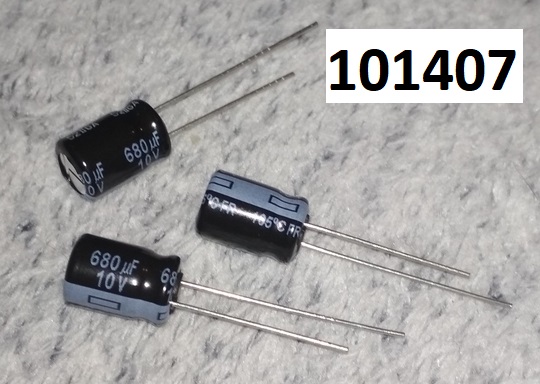 Kondenztor elektrolytick 680uF / 10V 8x12 mm 105 C. - Kliknutm na obrzek zavete