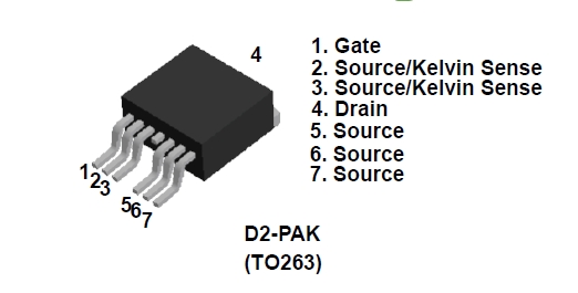 MOSFET FDB0105N407L 400A 40V low Ugs N-FET - Kliknutm na obrzek zavete