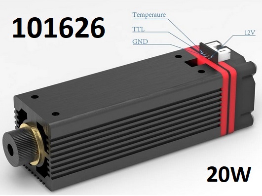 Laser blue 20W ezac a gravrovac hlava 12V 2A - Kliknutm na obrzek zavete