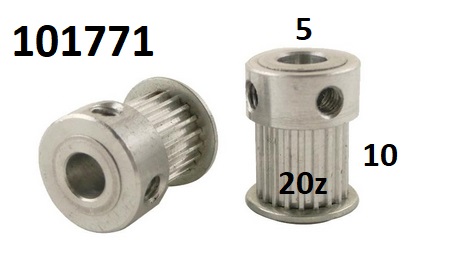 emenice GT2 2GT 20 zub hdel 5 mm D=11,9mm emen 10 mm - Kliknutm na obrzek zavete