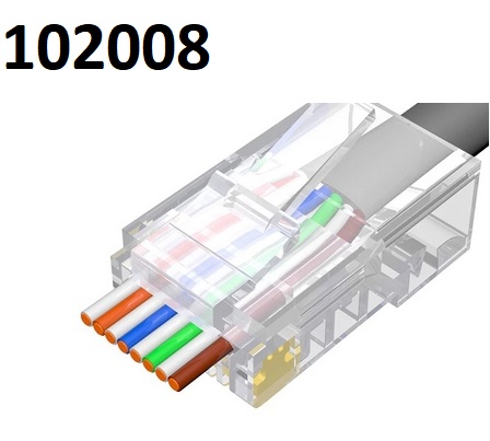 Konektor RJ-45 RJ45 8-pin stnn prchoz - Kliknutm na obrzek zavete