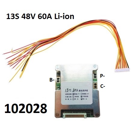 Balancer BMS 13S 48V 60A li-ion ochrann obvod - Kliknutm na obrzek zavete