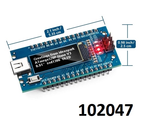 ARDUINO NANO integrovan 0.91'' OLED Display 128x32 SSD1306 - Kliknutm na obrzek zavete