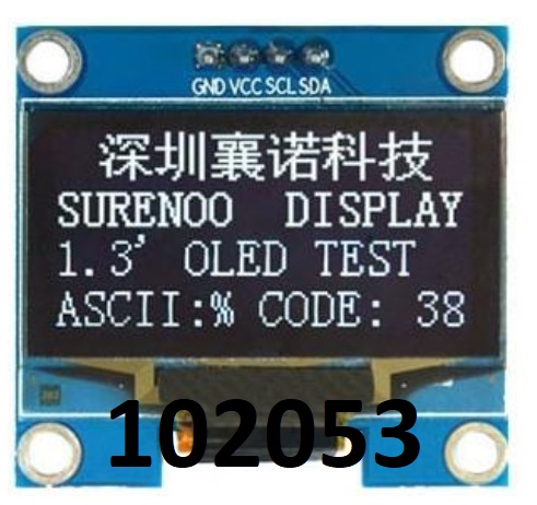 OLED display 1.3 inch 4 Pin i2C 128x64 - Kliknutm na obrzek zavete