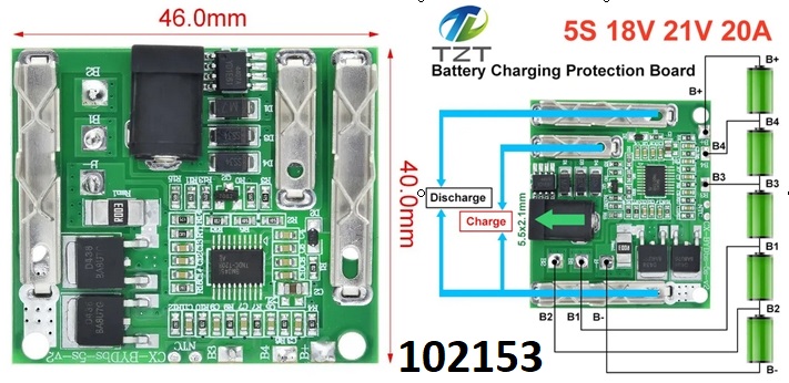 Balancer BMS 5S 20A 18 - 21V pro bateriov nad a pod. - Kliknutm na obrzek zavete