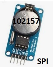 DS1302 modul pesnho asu s bateri, SPI - Kliknutm na obrzek zavete