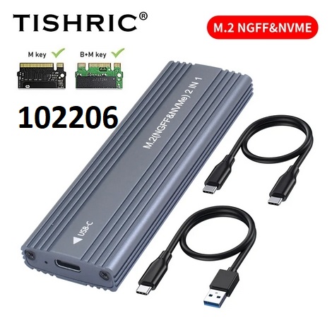 Pevodnk NVMe i SATA M.2 SSD na USB-C 3.1.2 GEN 2 10Gbps - Kliknutm na obrzek zavete