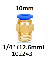 Pneuspojka hadice 10mm zvit roub 1/4" 12,6mm - Kliknutm na obrzek zavete