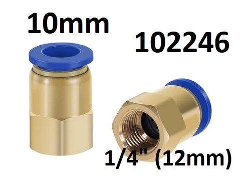 Pneuspojka hadice 10mm zvit matice 1/4" 12,0mm - Kliknutm na obrzek zavete