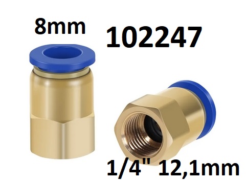 Pneuspojka hadice 8mm zvit matice 1/4" 12,0mm - Kliknutm na obrzek zavete