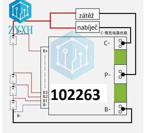 Balancer BMS 13S 48V 35A li-ion lnky odd. nabjen - Kliknutm na obrzek zavete