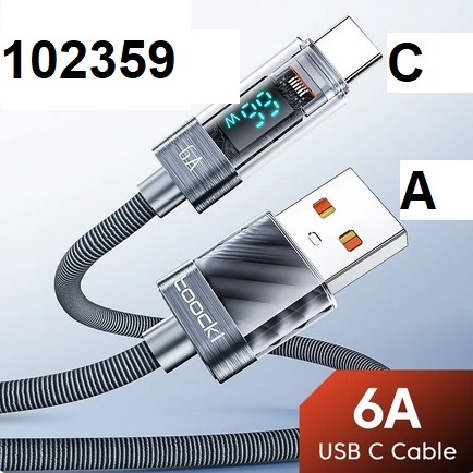 Kabel USB A - C data nabjen 2m display nabjecho vkonu ve W - Kliknutm na obrzek zavete