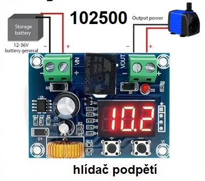 Odpojova baterie akumultoru pi podpt, rel 20A, voltmetr - Kliknutm na obrzek zavete