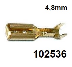 Faston samice men pro noe 4,6mm prov bronz na kabel - Kliknutm na obrzek zavete