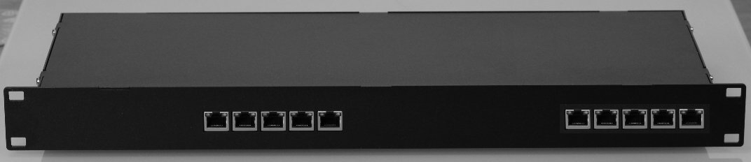 Rack 1U 19' case (sk���) pro 2 ks RB-450 �ern� strukturovan� lak