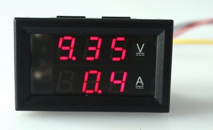 Voltmetr - amprmetr panelov 100V 10A 5-vodiov - Kliknutm na obrzek zavete