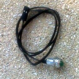LED kontrolka zelen, mont. otvor 8 mm, kablk a konektor do MB - Kliknutm na obrzek zavete