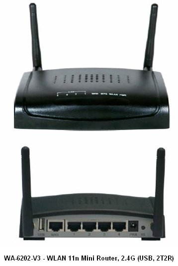 2,4 GHz - WA-6202-V3 300 Mbps AP/Kl/Router/Switch, USB - Kliknutm na obrzek zavete