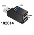 HUB USB 3.0+2.0 bezkabelov mini 3-port