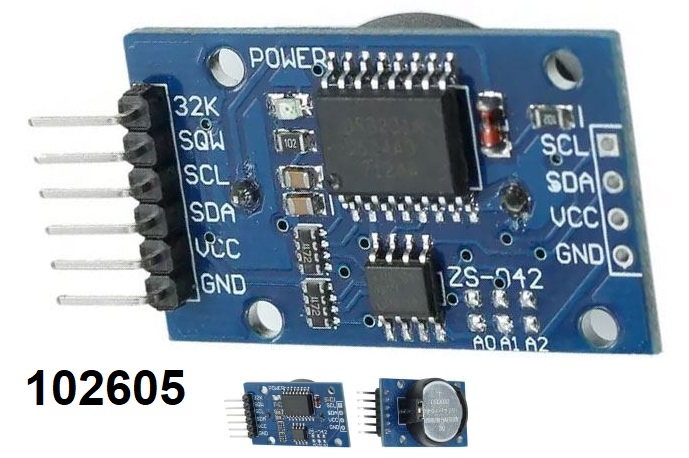 ARDUINO modul pesnho asu RTC DS3231 AT24C32 I2C baterie - Kliknutm na obrzek zavete
